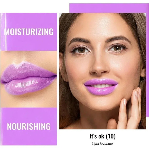 Oulac Moisture Shine Light Lavender Hydrating Lipstick Tinted Lip Balm Its ok 10 - Picture 2 of 6